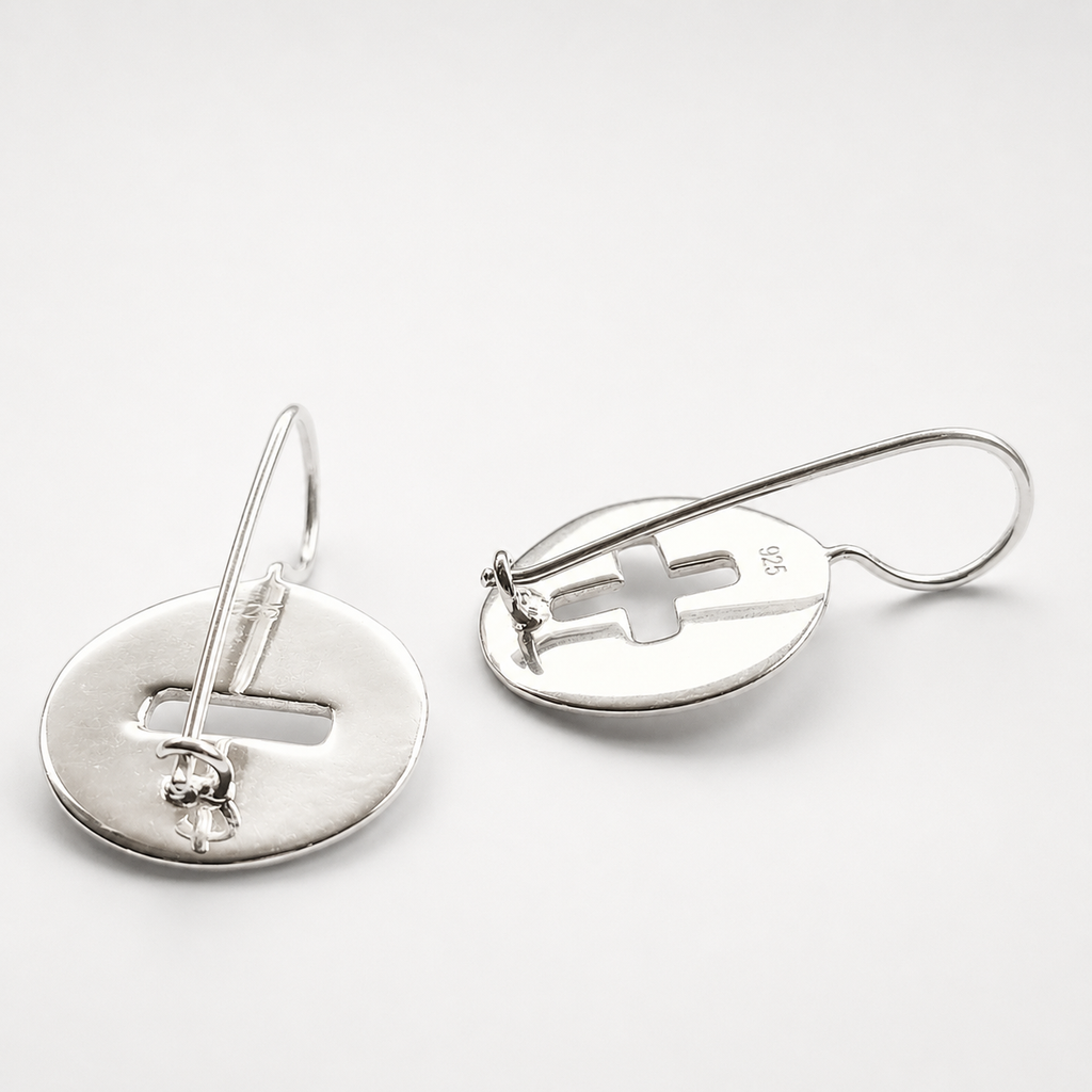 PIU' o MENO silver earrings
